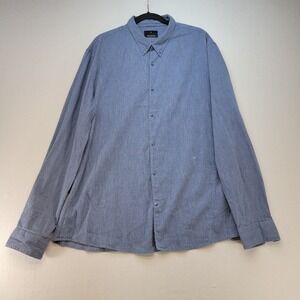 Junk de Luxe Button Down Shirt Mens XXL Blue Casual Long Sleeve Cotton